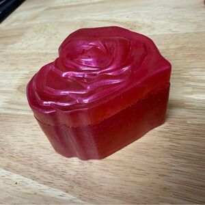 Rose-Shaped Red Trinket bowl